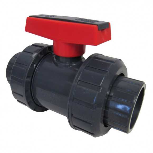 Кран шаровый ПВХ клеевой 063, PE-EPDM