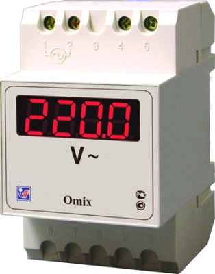 Вольтметр однофазный на DIN-рейку OMIX D3-V-1-0.5